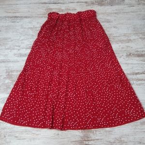 Trendy Chic Polka-dot Pleated Ruffly Flowy Skirt